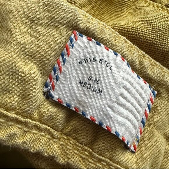 Anthropologie Postage Stamp mustard Yellow Romper jumpsuit size medium - Picture 7 of 9